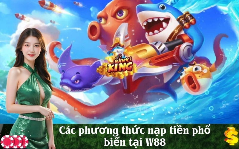 Các phương thức nạp tiền phổ biến tại W88